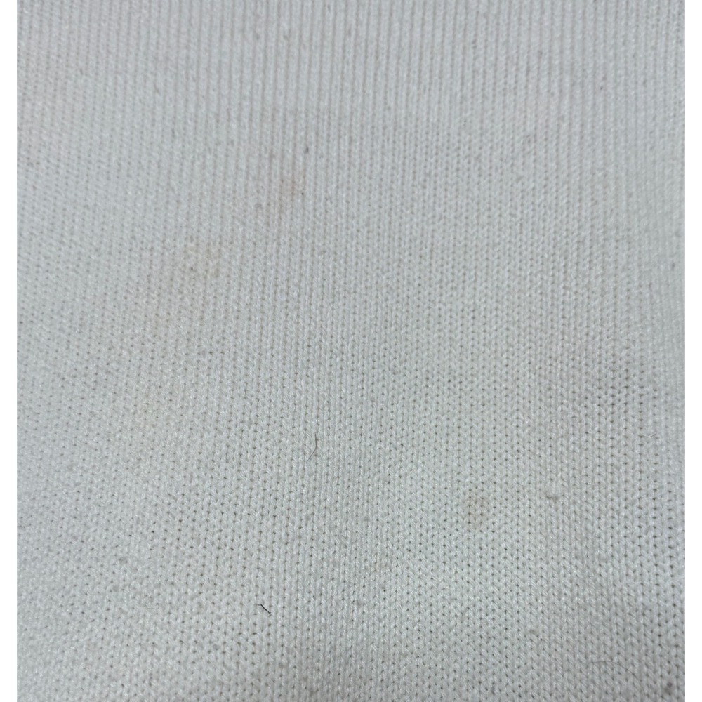Vintage Ricki Mock Neck Sweater Women Small White Knit Ribbed Turtleneck - Picture 3 of 9
